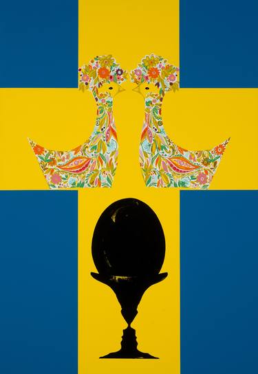 Original Dada Floral Paintings by Patrick Harris