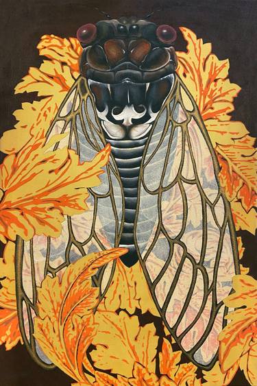 Original Art Deco Nature Paintings by Mike Ferrari