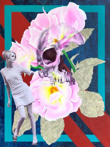 Print of Fine Art Floral Collage by Mike Ferrari