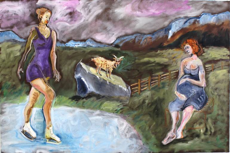 Original Expressionism Women Paintings by Antonio Raspadori
