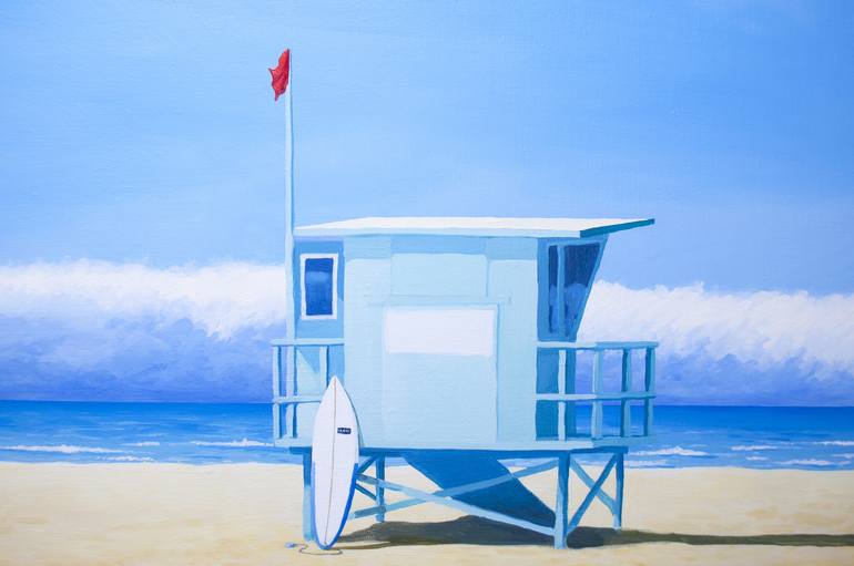 Original Fine Art Beach Painting by Łukasz Ratajczyk