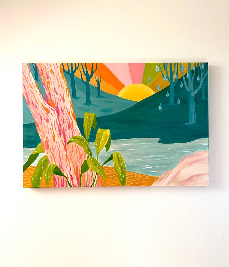 Original Folk Landscape Painting by Dain Kim