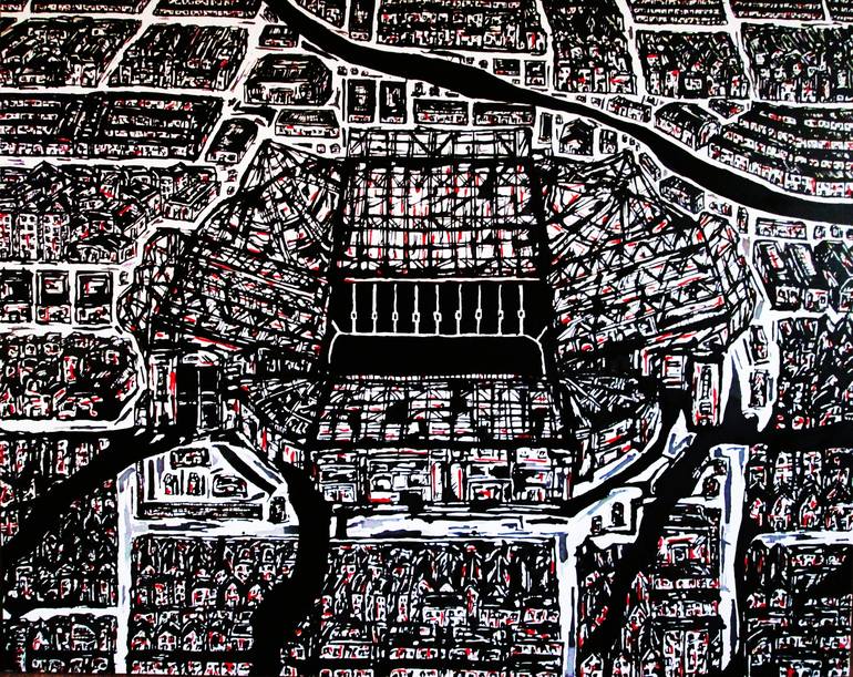 Old Trafford Painting by Jack Morris | Saatchi Art