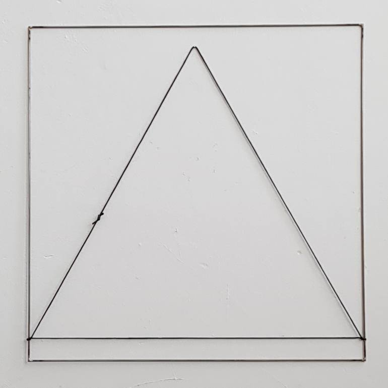 Square hanging from an equilateral triangle - Print