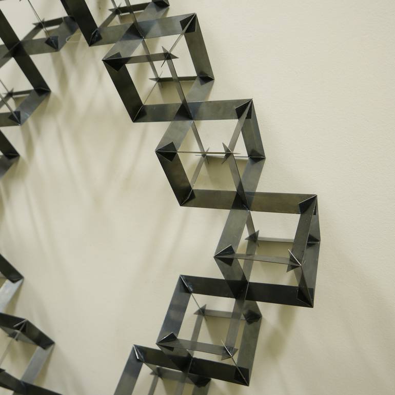 Original Minimalism Geometric Sculpture by Nico Kok