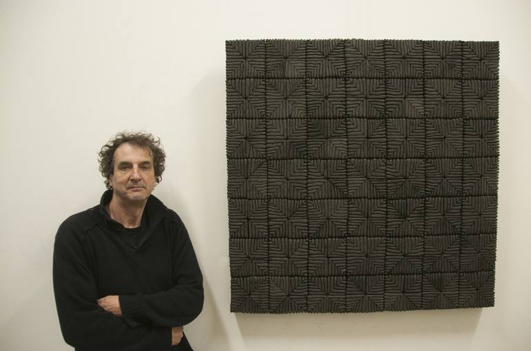 Original Abstract Geometric Sculpture by Nico Kok
