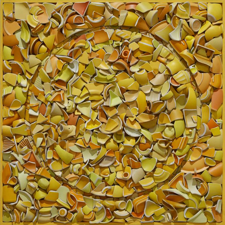 Original Minimalism Abstract Collage by Nico Kok