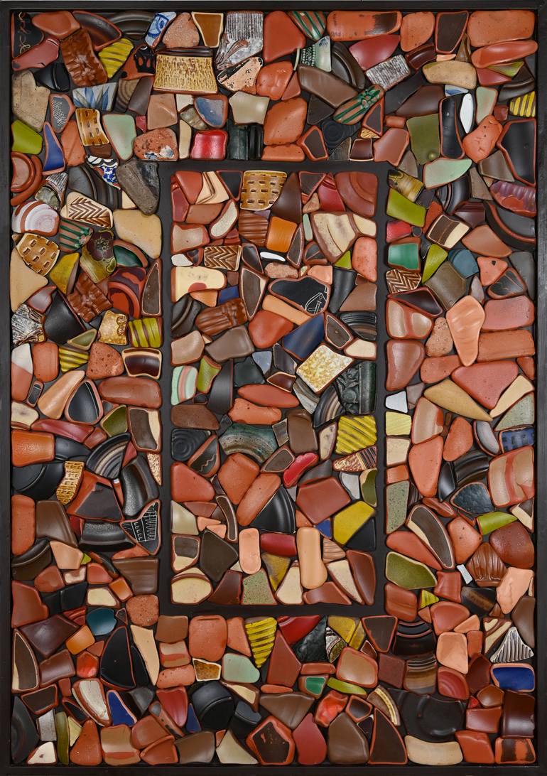 Original Minimalism Abstract Collage by Nico Kok