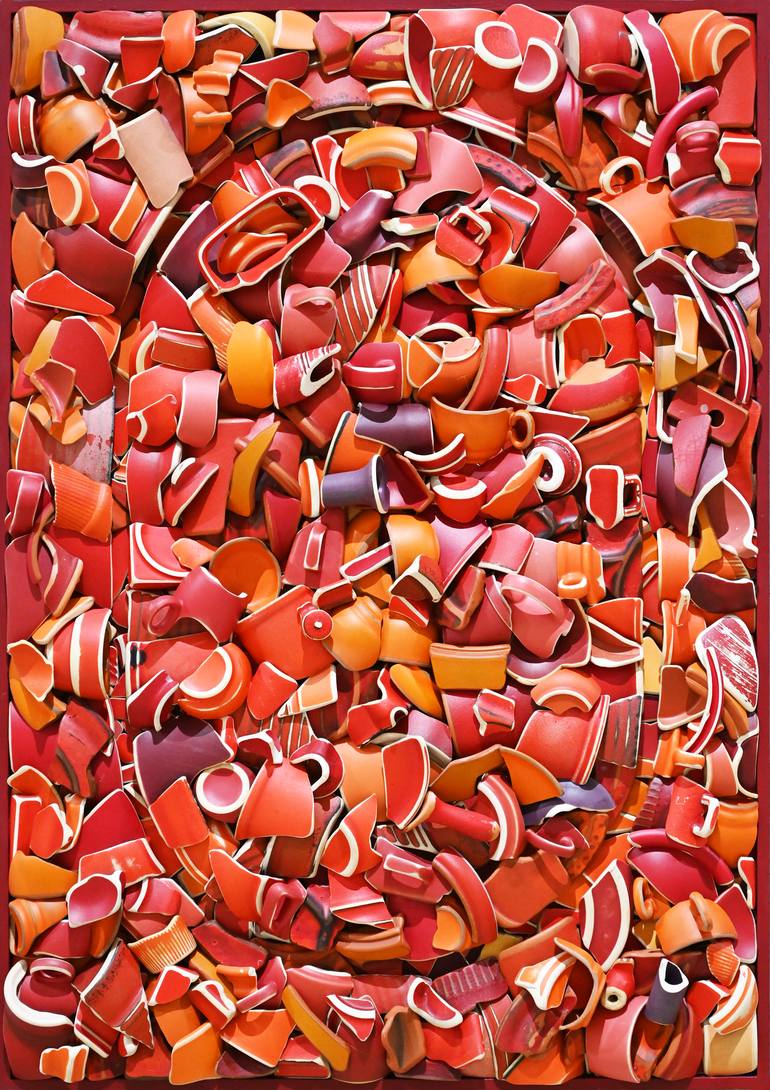 Original Minimalism Abstract Collage by Nico Kok