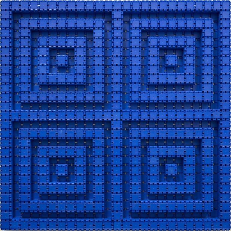 Seventien blue squares - Print