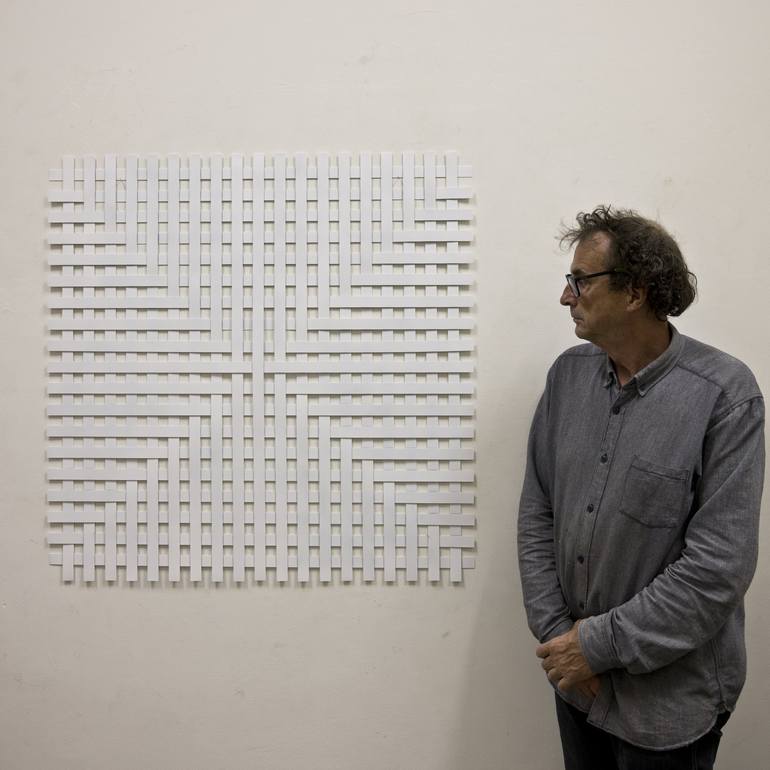 Original Abstract Geometric Sculpture by Nico Kok