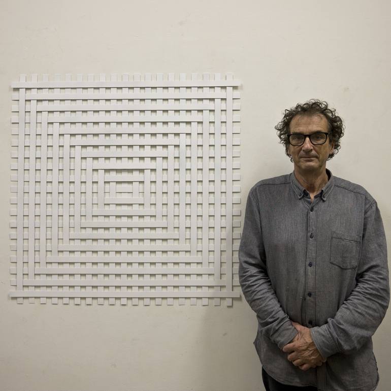 Original Abstract Geometric Sculpture by Nico Kok