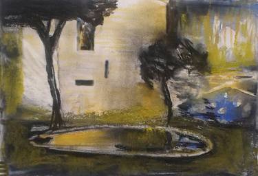 Original Expressionism Landscape Drawings by Val Wolstenholme Clay