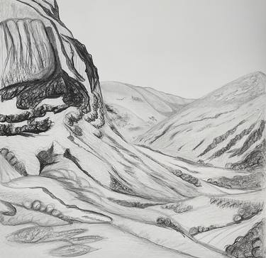Print of Landscape Drawings by Sarah Pooley