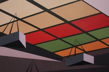 Original Abstract Architecture Paintings by Sarah Pooley
