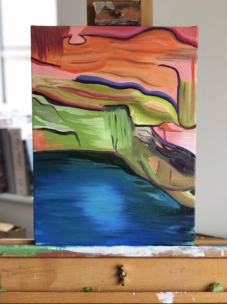 Original Abstract Expressionism Landscape Painting by Sarah Pooley