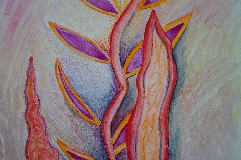 Original Abstract Botanic Painting by Sarah Pooley