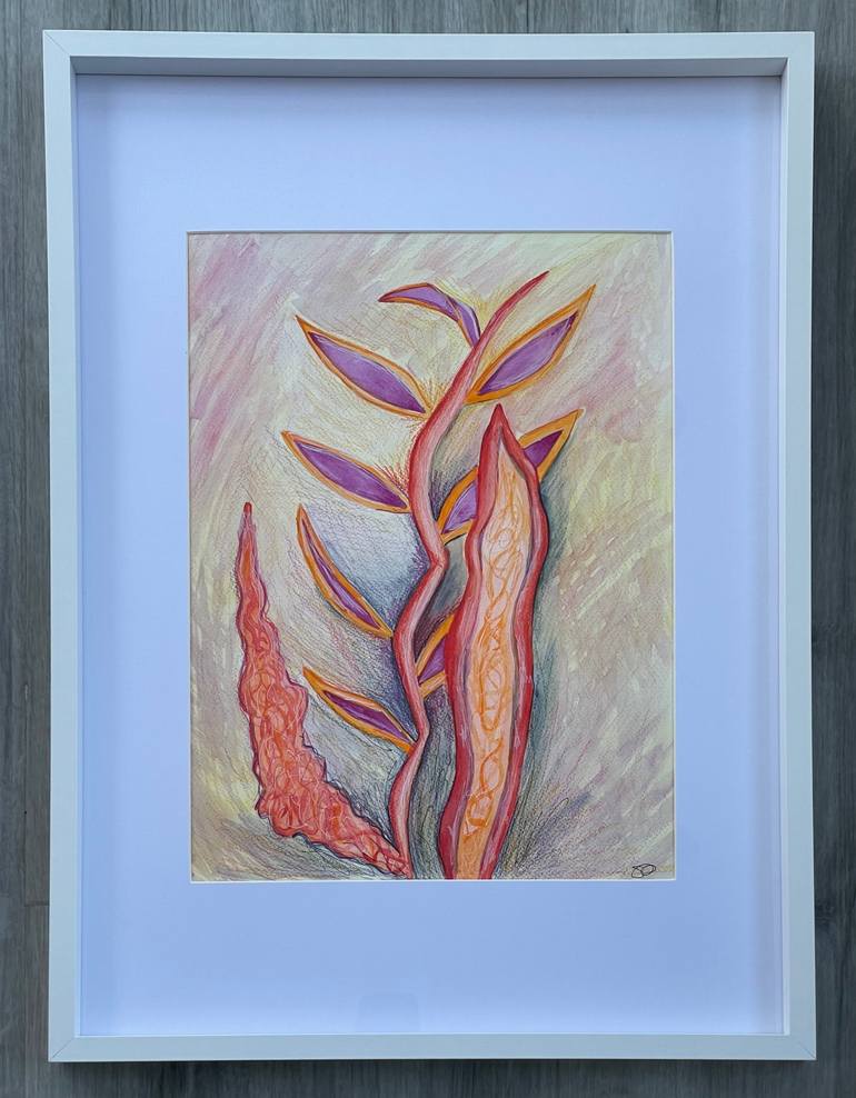 Original Abstract Botanic Painting by Sarah Pooley