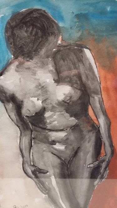 Original Figurative Nude Paintings by Marcin Biesek
