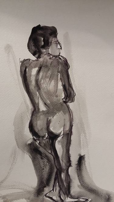 Original Expressionism Nude Paintings by Marcin Biesek