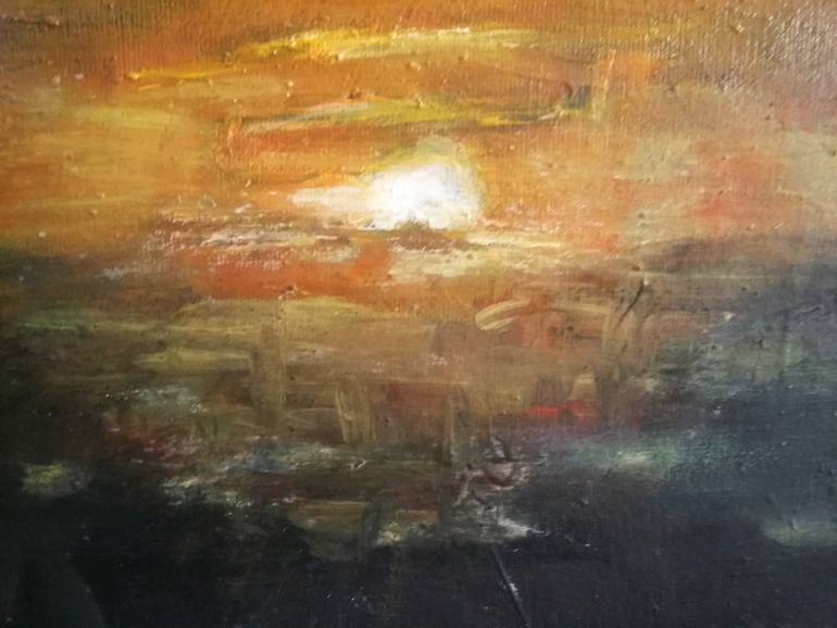 Original Expressionism Landscape Painting by Marcin Biesek