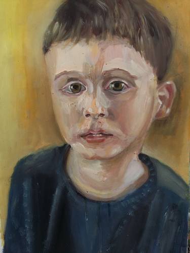 Original Expressionism Children Paintings by Marcin Biesek