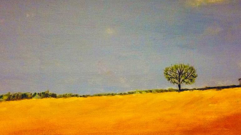 Original Minimalism Landscape Painting by Marcin Biesek