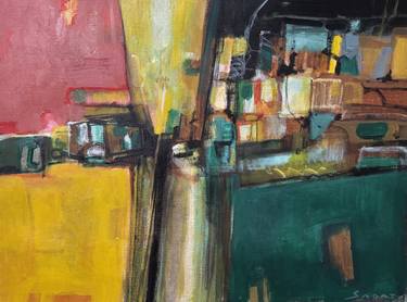 Original Abstract Expressionism Abstract Painting by Sadat Amil