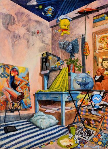 Print of Conceptual Interiors Paintings by Sadat Amil