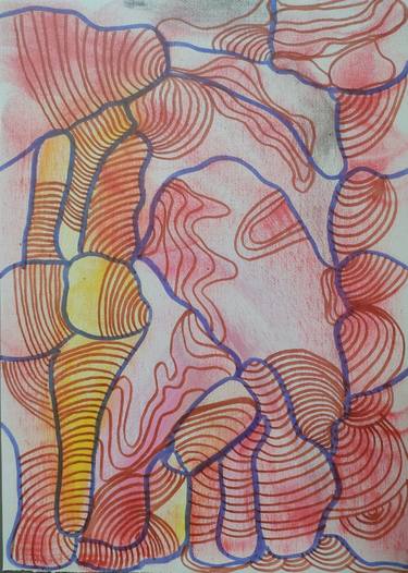 Original Abstract Expressionism Abstract Drawings by Daria Magda Błażek