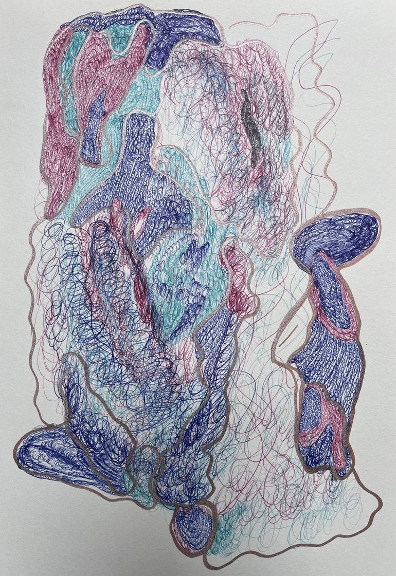 Original Abstract Expressionism Abstract Drawing by Daria Magda Błażek