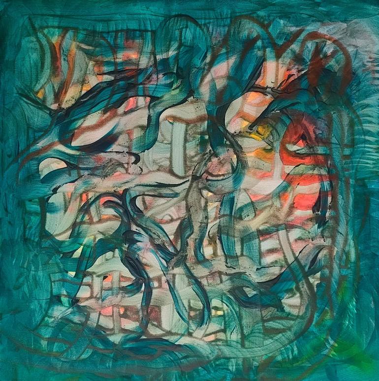 Original Abstract Expressionism Abstract Painting by Daria Magda Błażek
