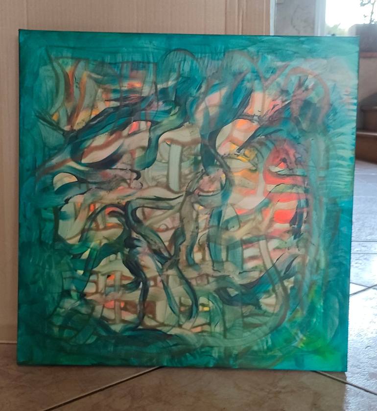 Original Abstract Expressionism Abstract Painting by Daria Magda Błażek