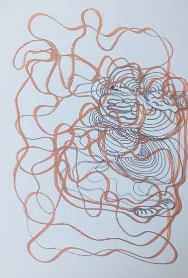 Original Abstract Expressionism Abstract Drawings by Daria Magda Błażek
