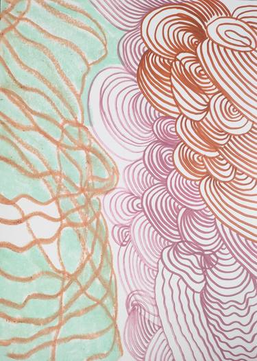 Original Abstract Expressionism Abstract Drawings by Daria Magda Błażek
