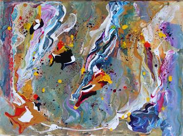 Original Abstract Expressionism Abstract Paintings by Daria Magda Błażek