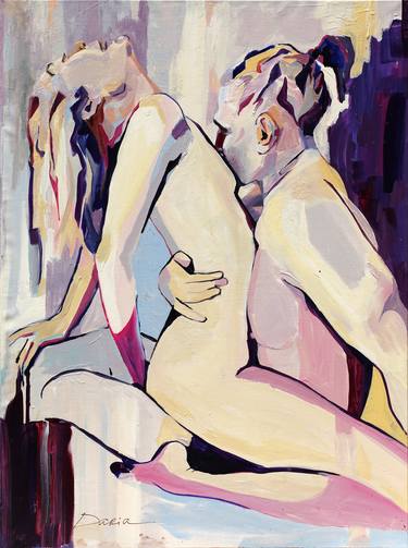 Original Pop Art Erotic Paintings by Daria Bagrintseva