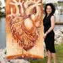 Author with the painting