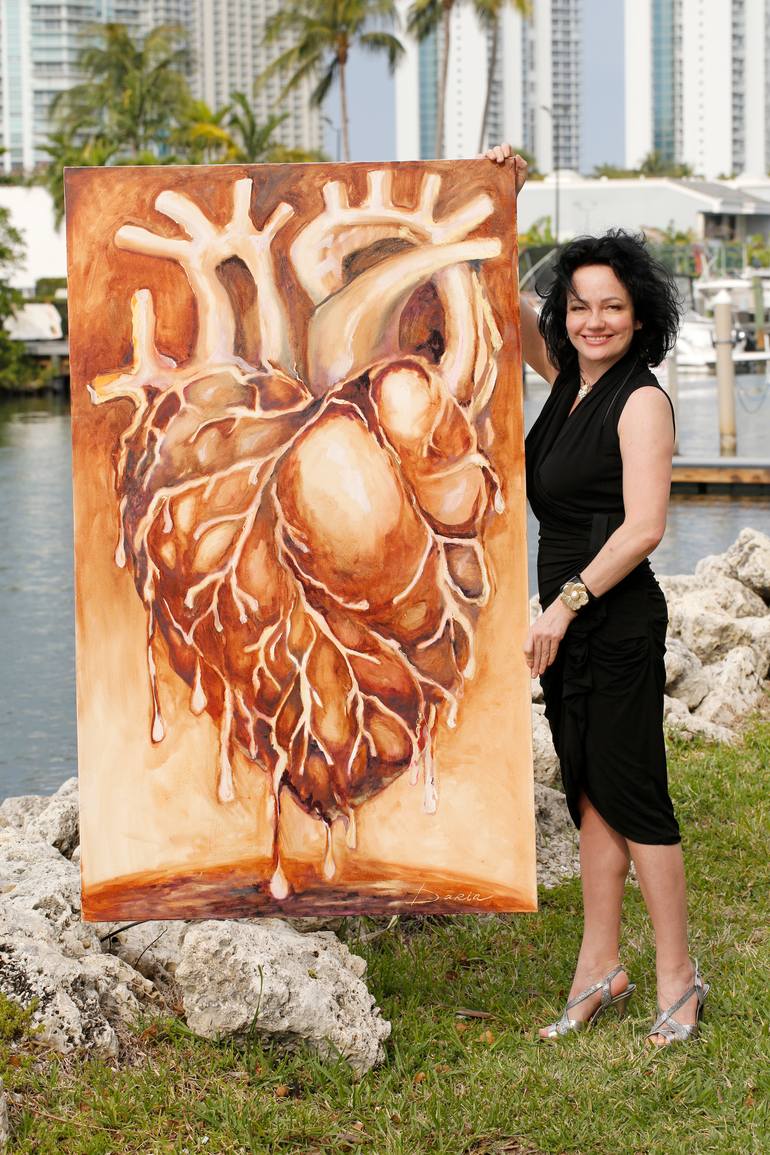 Original Conceptual Love Painting by Daria Bagrintseva