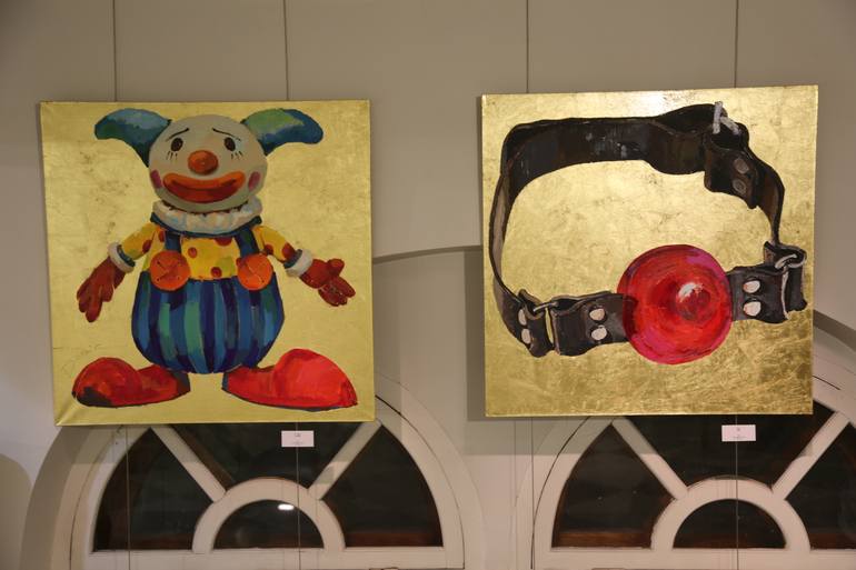 Original Art Deco Erotic Painting by Daria Bagrintseva