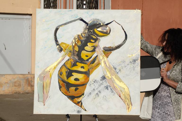 Original Art Deco Animal Painting by Daria Bagrintseva