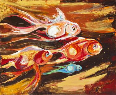 Print of Fish Paintings by Daria Bagrintseva