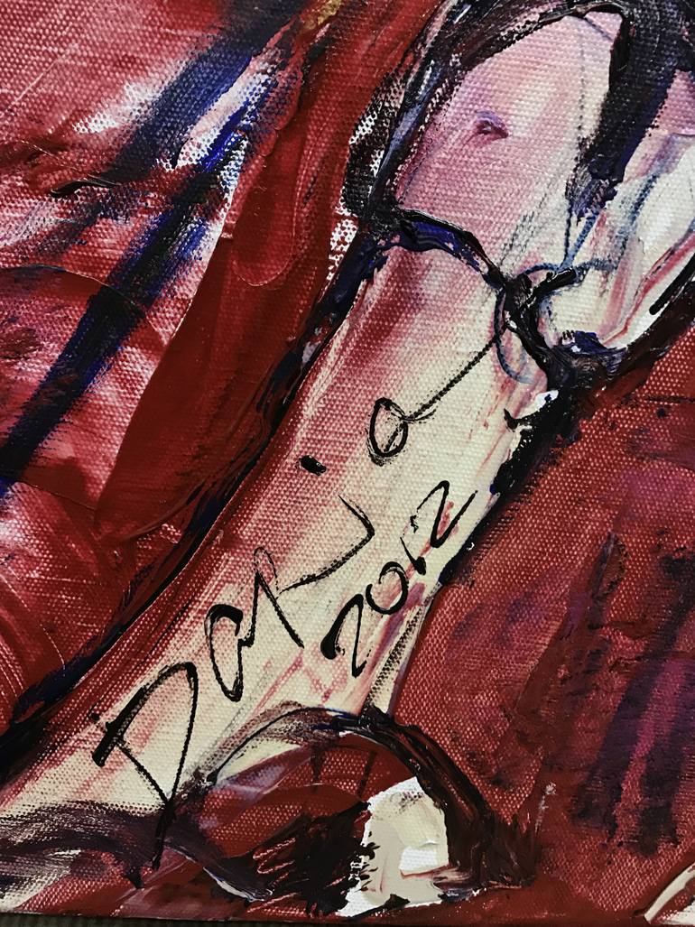 Original Expressionism Erotic Painting by Daria Bagrintseva