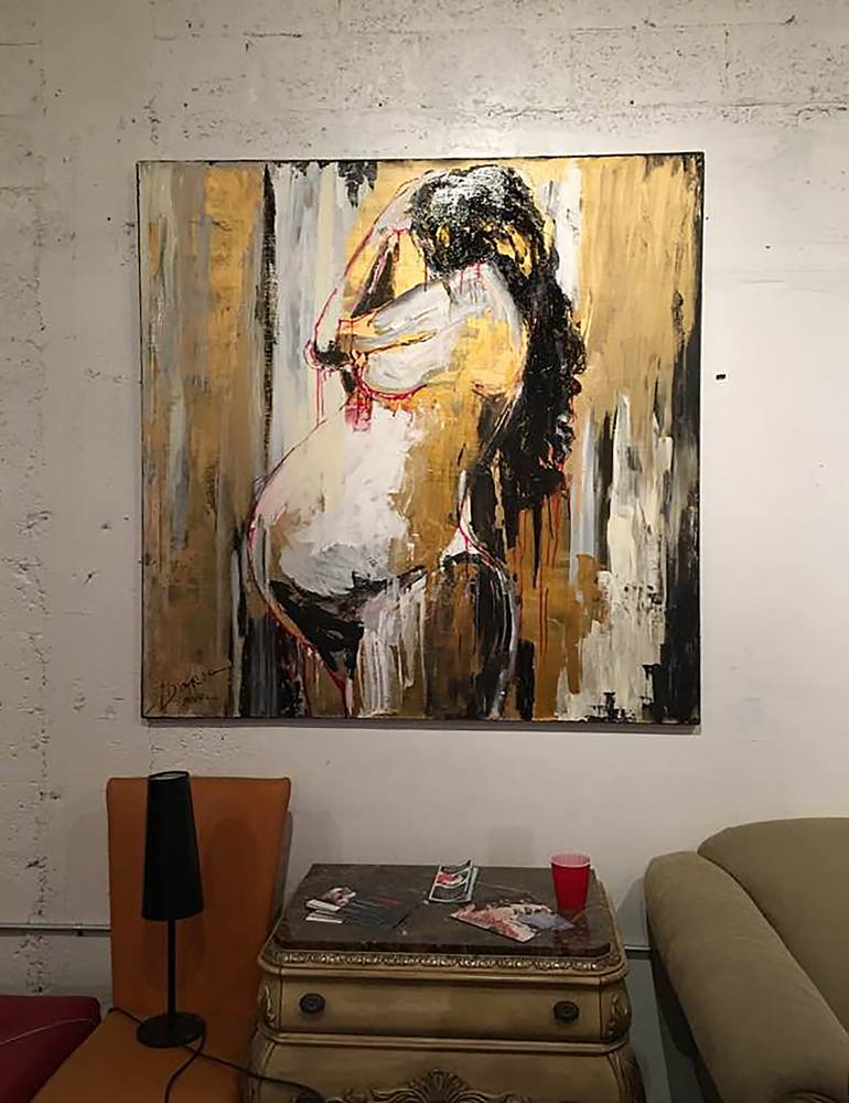 Original Fine Art Erotic Painting by Daria Bagrintseva