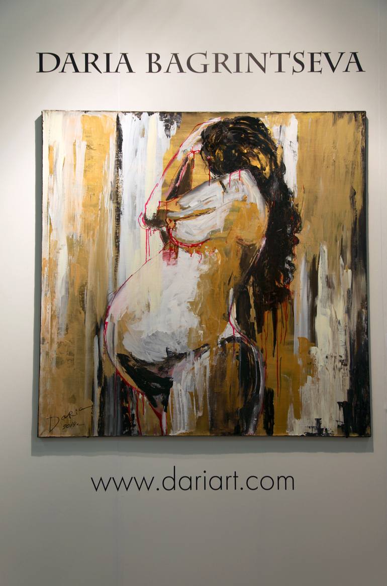Original Fine Art Erotic Painting by Daria Bagrintseva