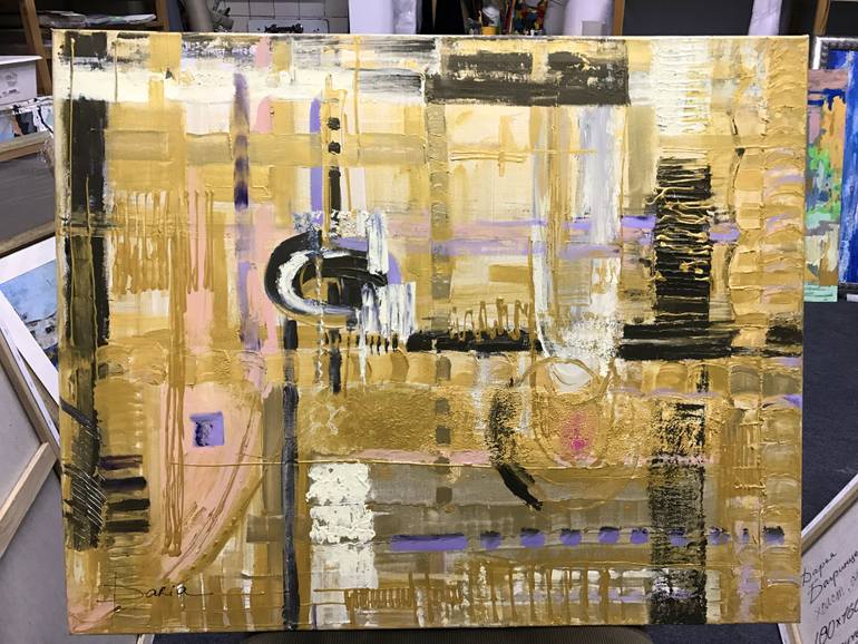 Original Abstract Expressionism Abstract Painting by Daria Bagrintseva