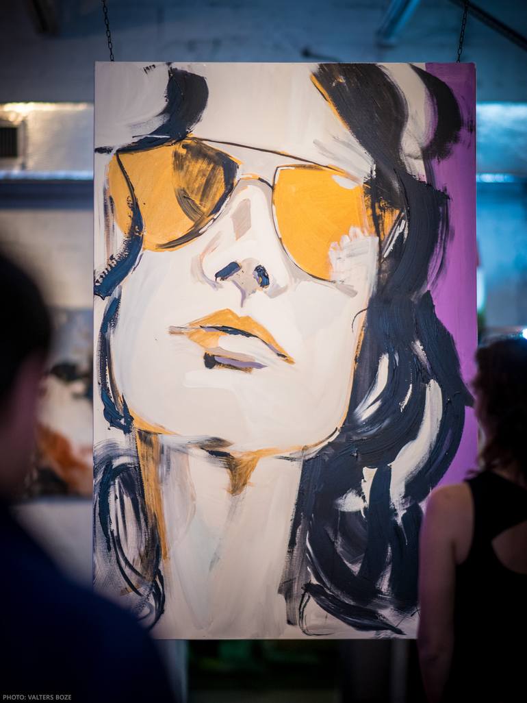 Original Expressionism People Painting by Daria Bagrintseva