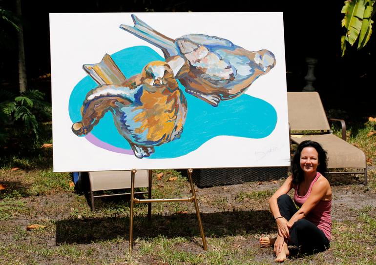 Original Figurative Animal Painting by Daria Bagrintseva