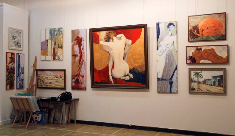 Original Expressionism Erotic Painting by Daria Bagrintseva