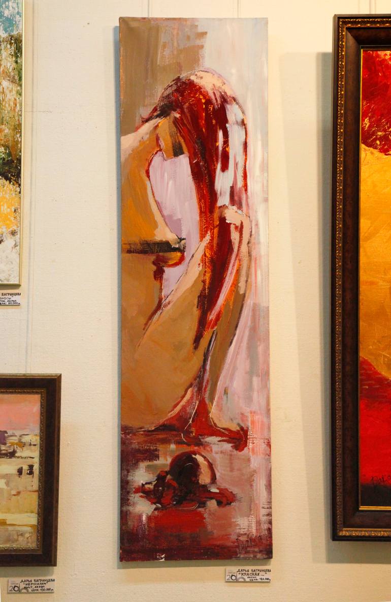Original Expressionism Erotic Painting by Daria Bagrintseva